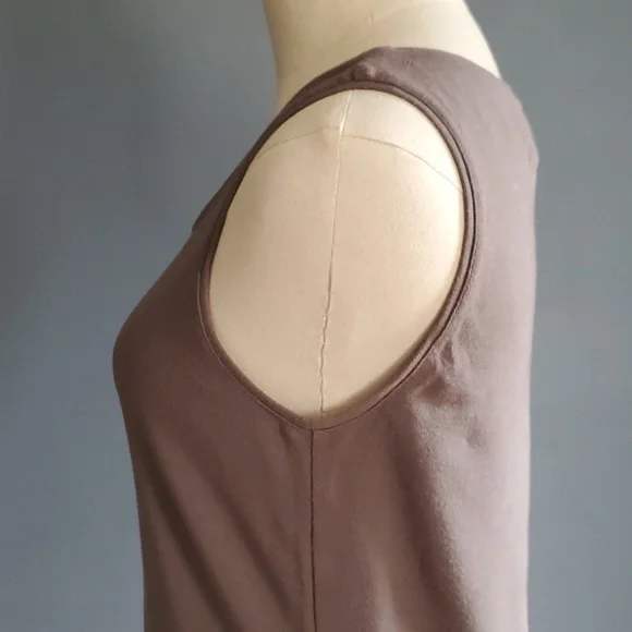 Eileen fisher gray stretch maxi dress size xs - Picture 6 of 14